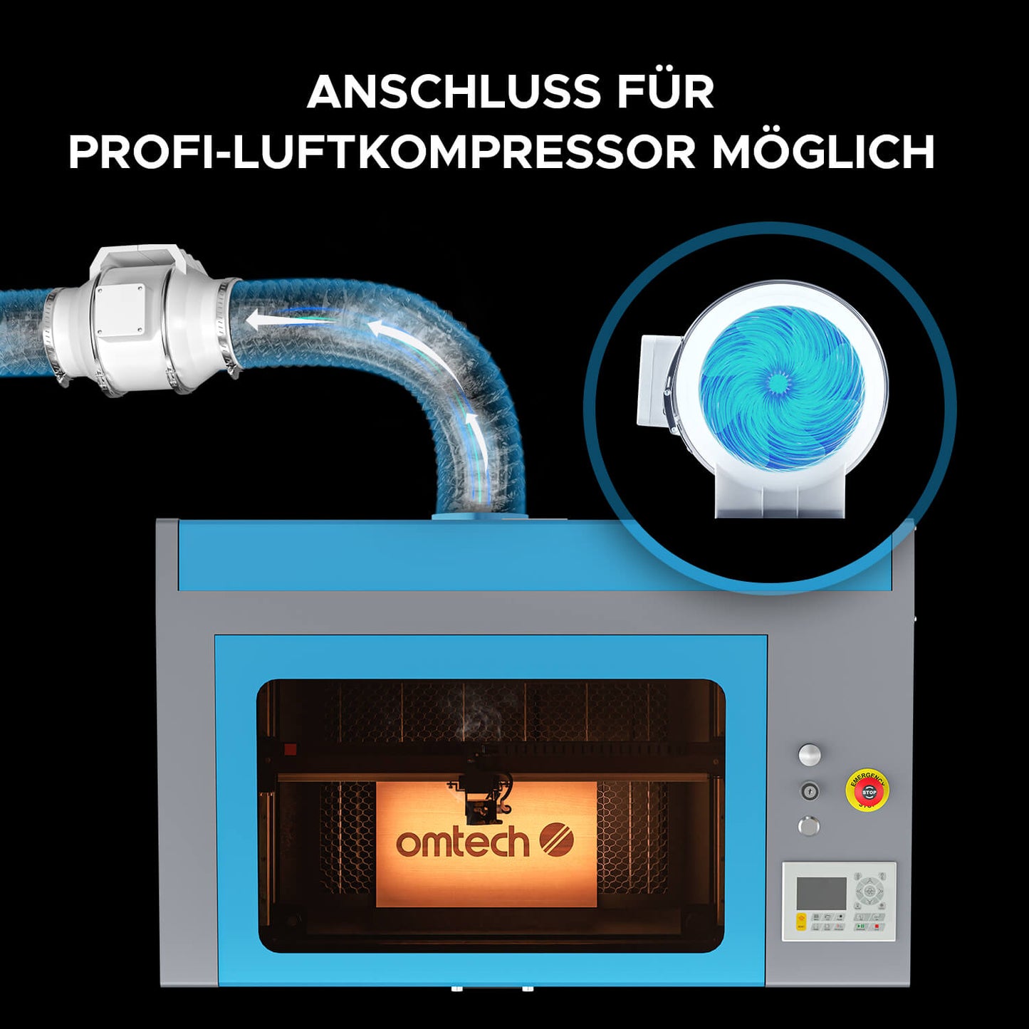100W CO2 Laser Graviermaschine & Laser Cutter mit 1000x600mm Gravurfläche | Max-1060 CO2 Laser Graviermaschine & Cutter OMTech Laser