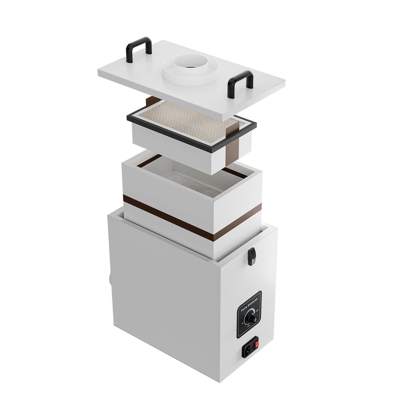 85W Rauchabsauger mit 3-Schichten-Filter für Lasercutter | LSP-80 Rauchreiniger OMTech Laser