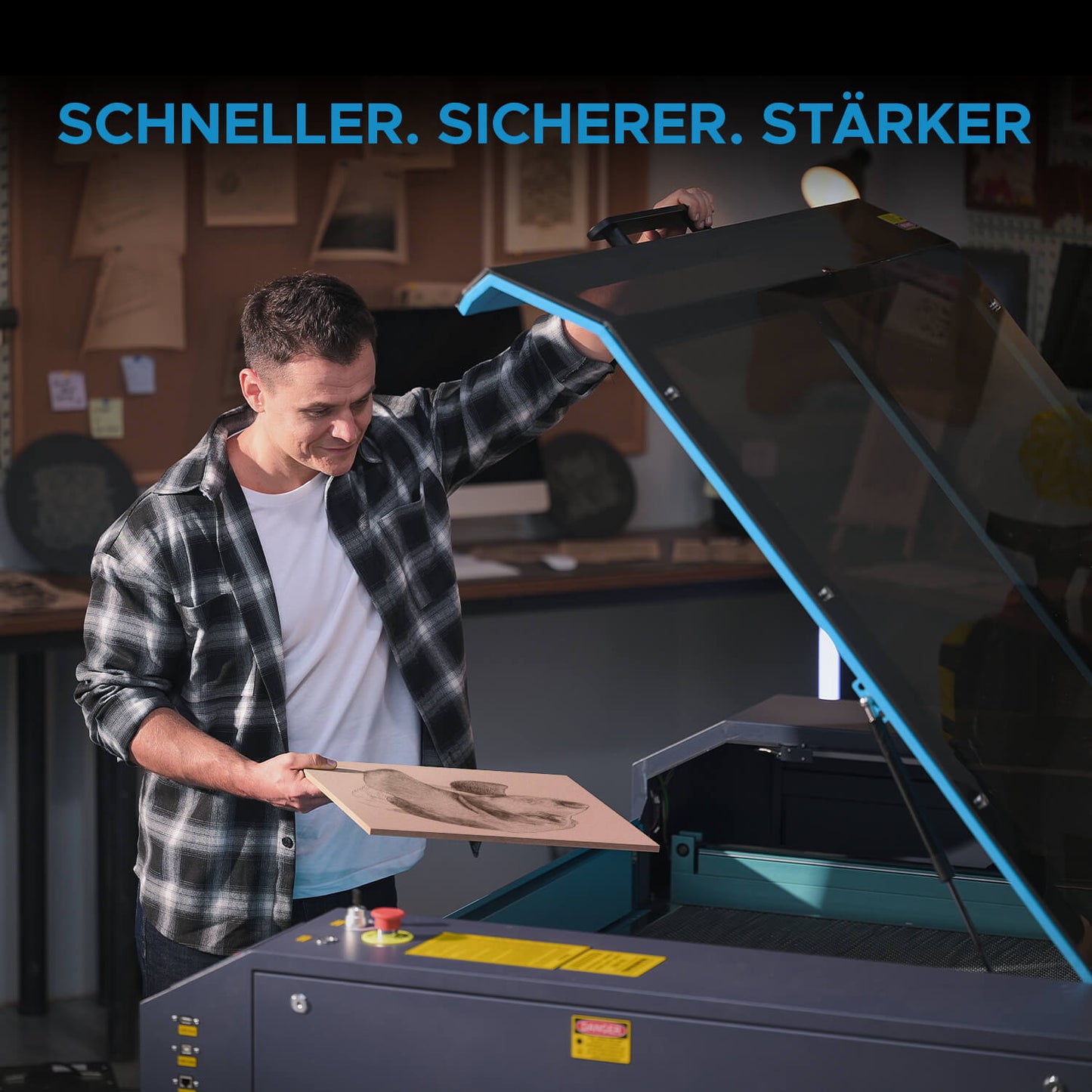 130W CO2 Laser Cutter & Graviermaschine mit 1300x900mm Gravurfläche | Pronto-60 CO2 Laser Graviermaschine & Cutter OMTech Laser