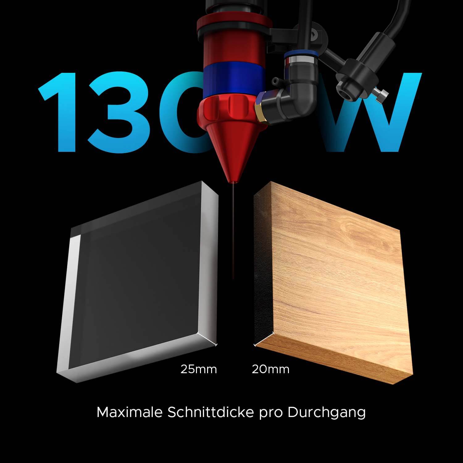 130W CO2 Laser Graviermaschine & Cutter mit 1300x900mm Gravurfläche | Max-1393 CO2 Laser Graviermaschine & Cutter OMTech Laser   