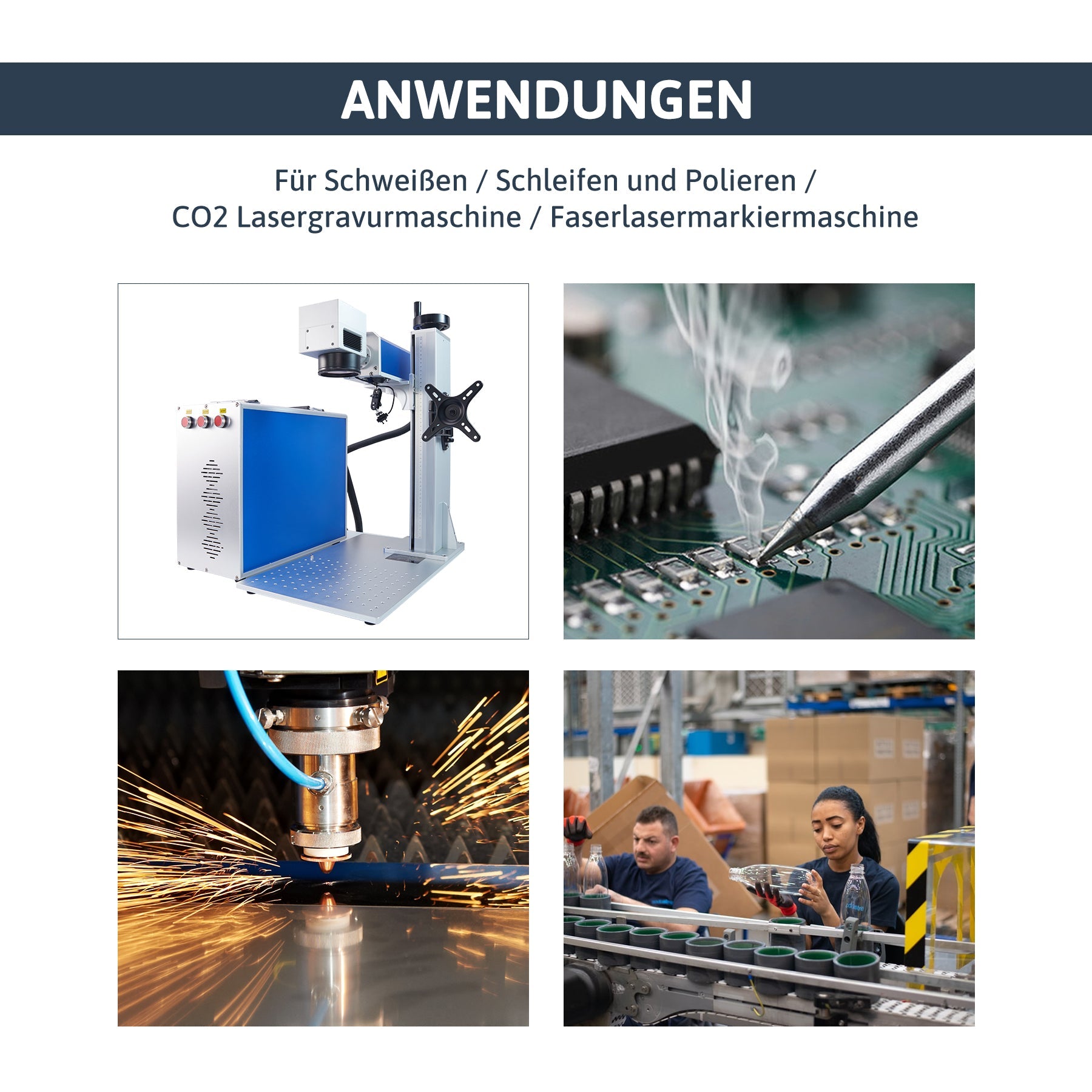 Rauchabsauger mit 3-Schichten-Filter und 2 Absaugrohren | LSP-250 Rauchreiniger OMTech Laser   