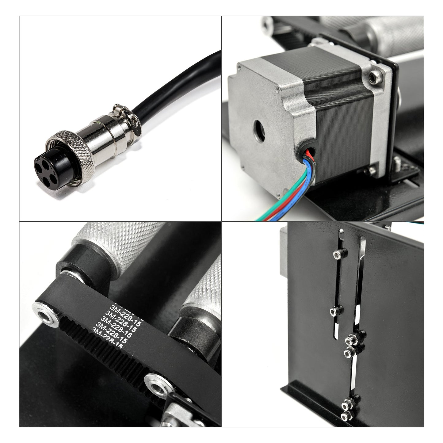 Drehachse & Rotary Axis für CO2 Laser Graviermaschinen und Lasercutter | LRA-0730 Drehachse OMTech Laser   