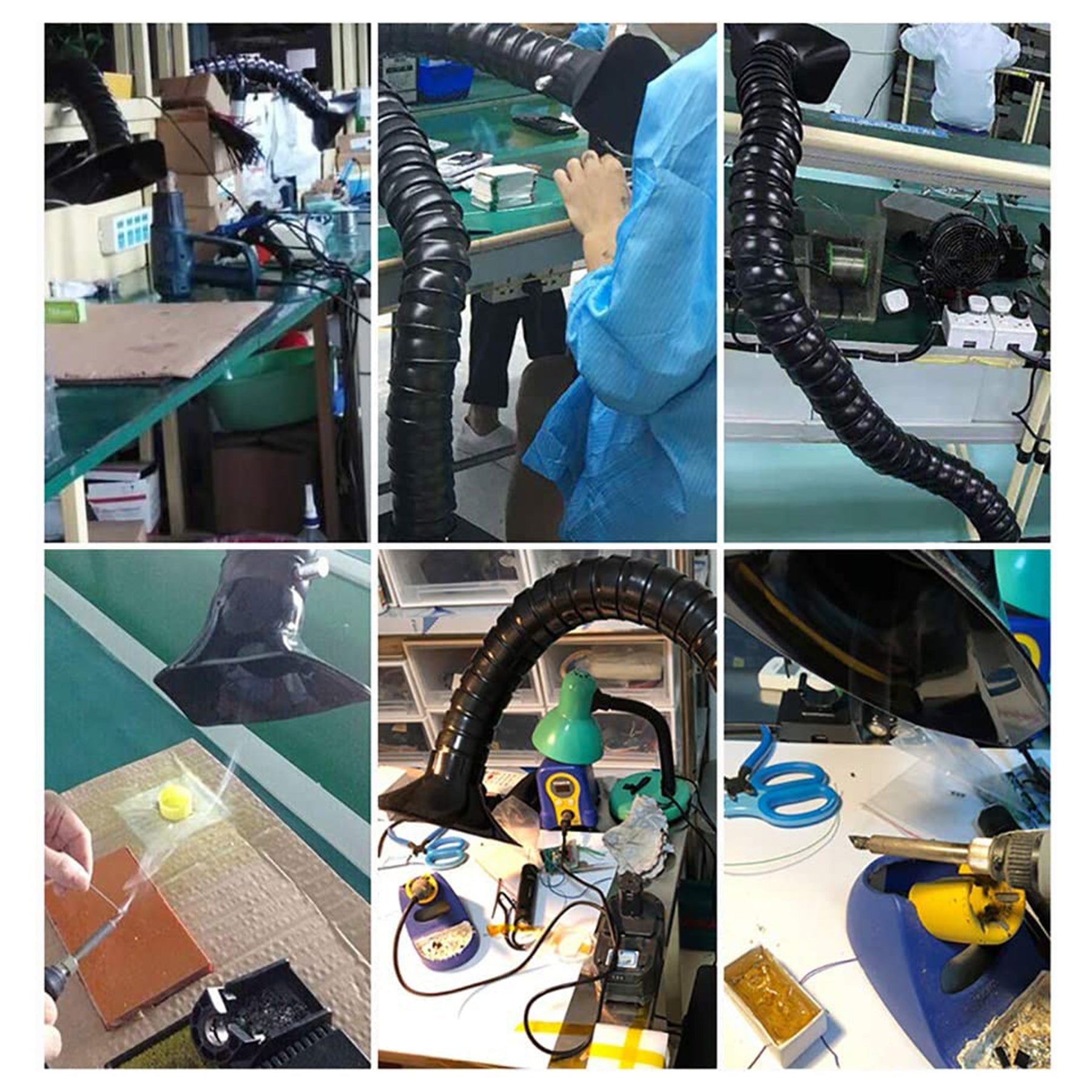 Rauchabsauger mit 3-Schichten-Filter und 2 Absaugrohren | LSP-250 Rauchreiniger OMTech Laser   