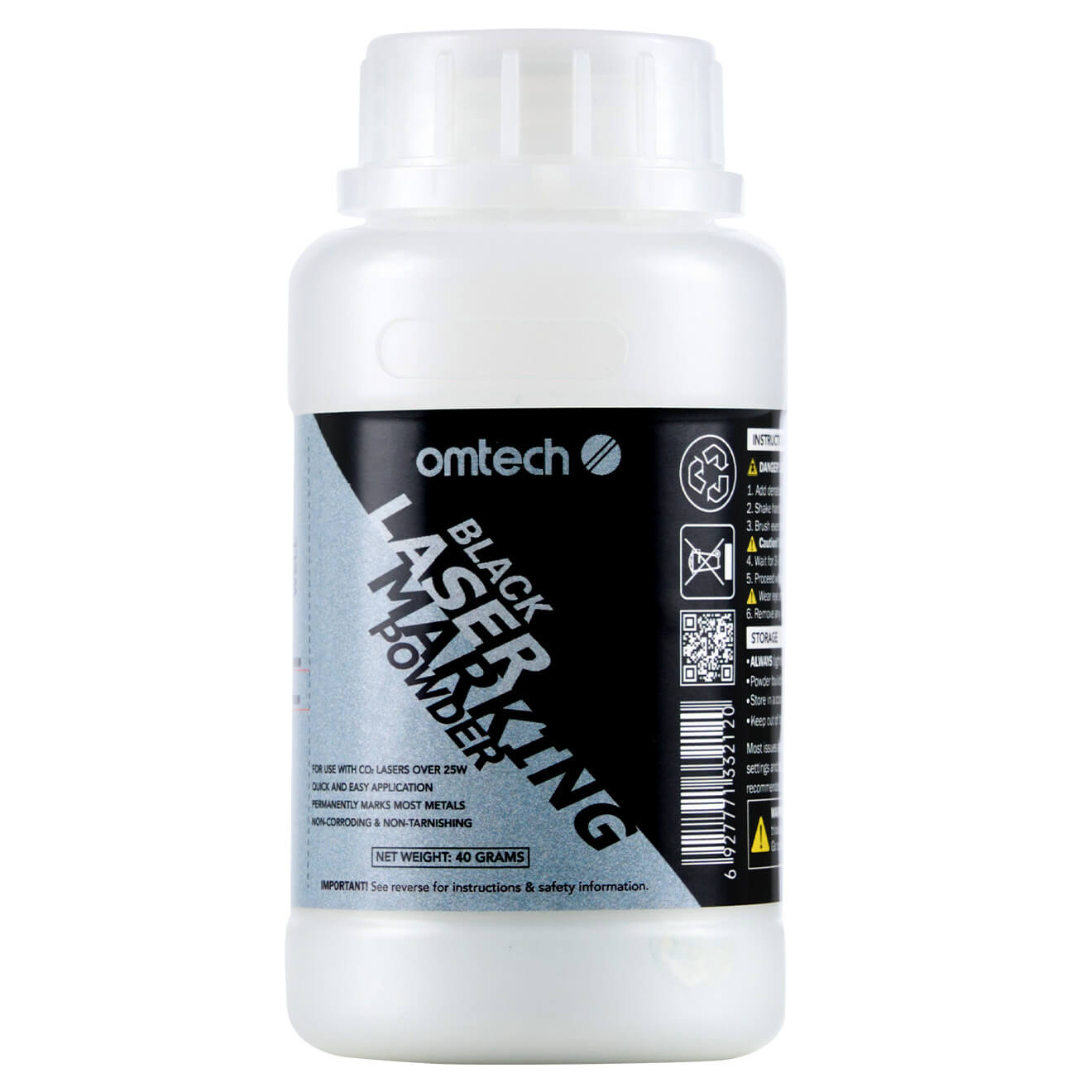 Lasermarkierpulver für Metallmarkierung mit CO2 Laser Graviermaschinen Lasermarkierpulver OMTech Laser 1 Flasche  