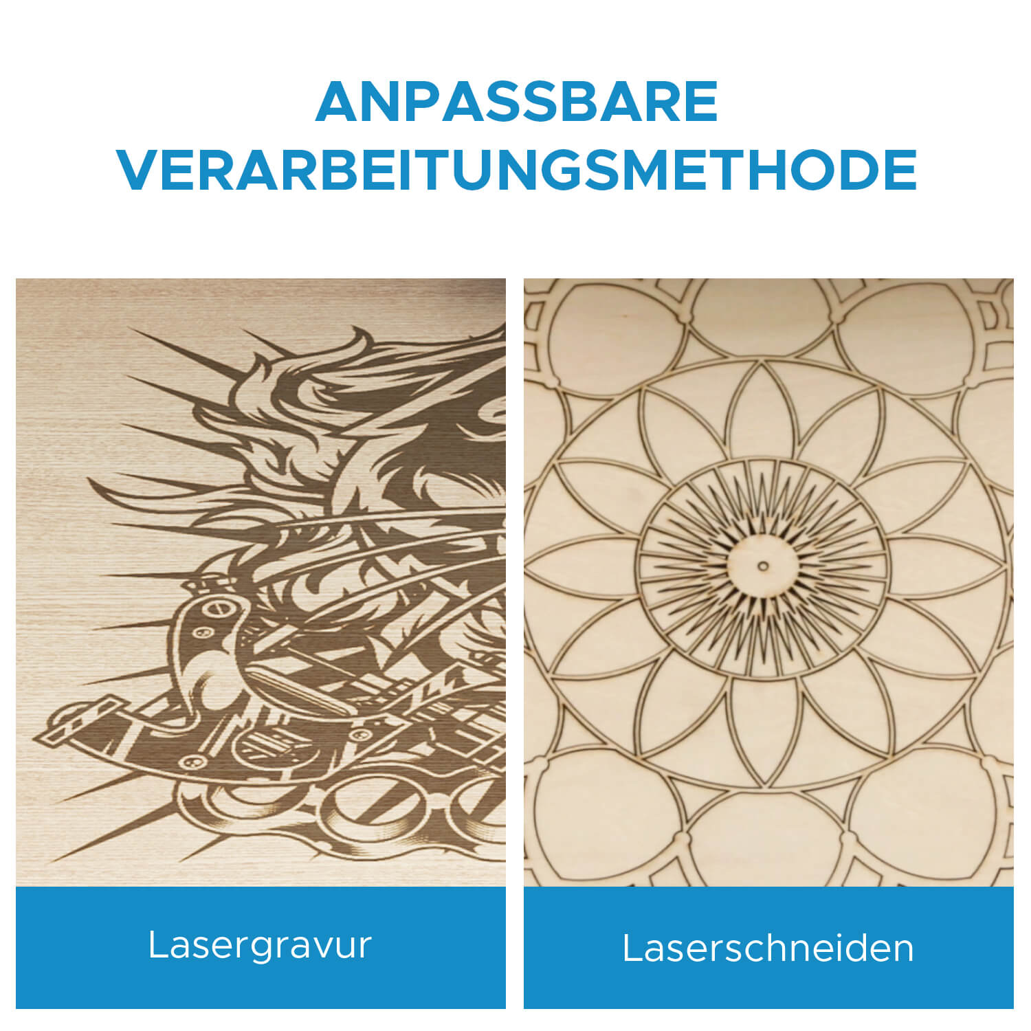 Birkensperrholz 10 Stücke 300x210x3mm zum Basteln, Laserschneiden und Lasergravieren Materialien OMTech Laser