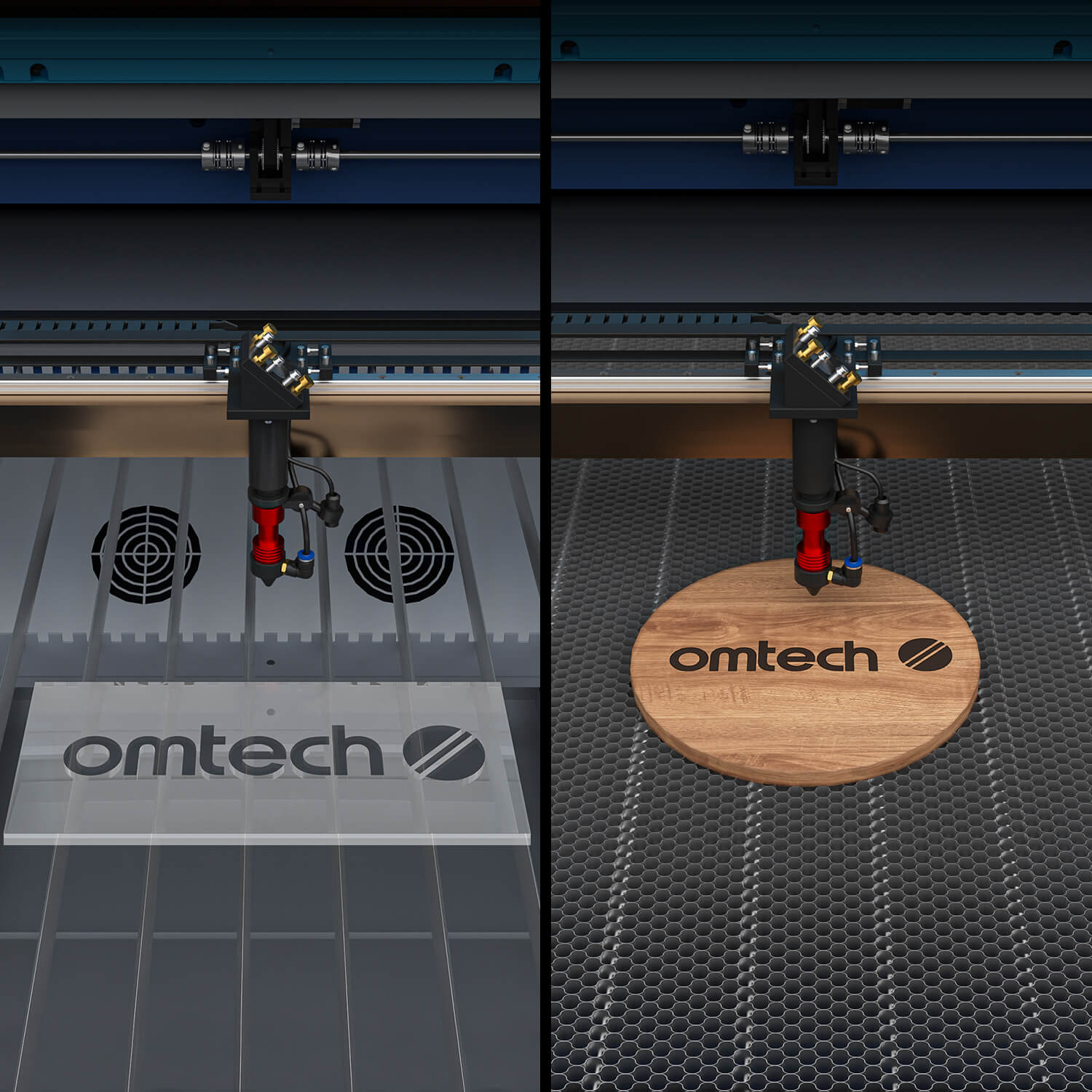 100W CO2 Laser Graviermaschine & Laser Cutter mit 1000x600mm Gravurfläche | Max-1060 CO2 Laser Graviermaschine & Cutter OMTech Laser   
