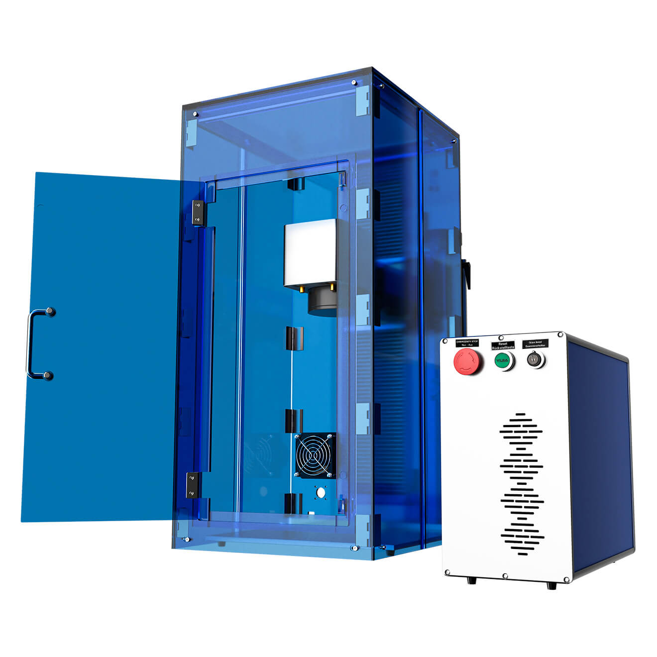 30W Faserlaser Graviermaschine für Metallgravur & Metallbeschriftung | F-30 Faserlaser Graviermaschine OMTech Laser   