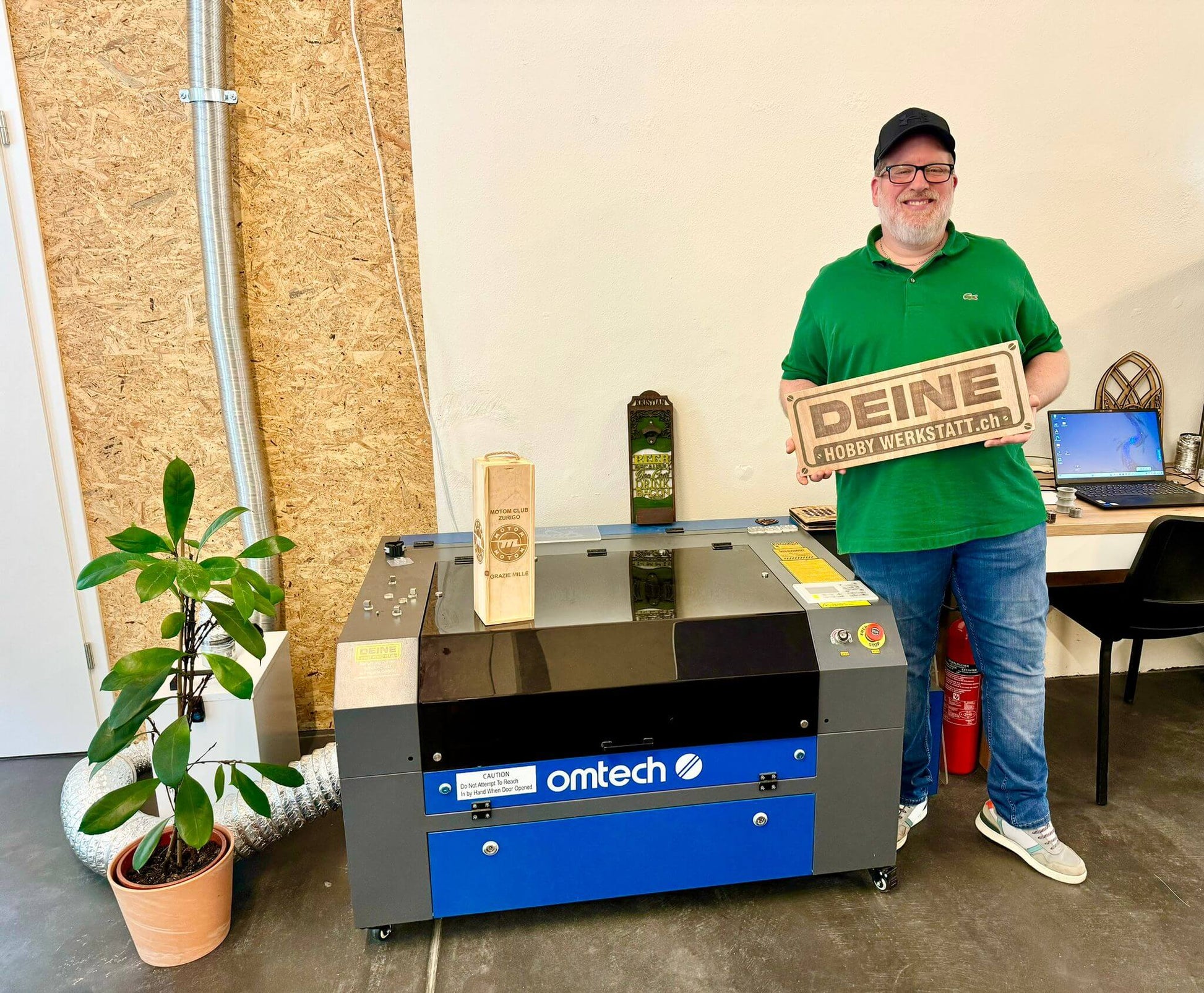 Laser-Kurse für OMTech Lasermaschinen in der Schweiz Laser-Kurse DEINE Hobby Werkstatt   