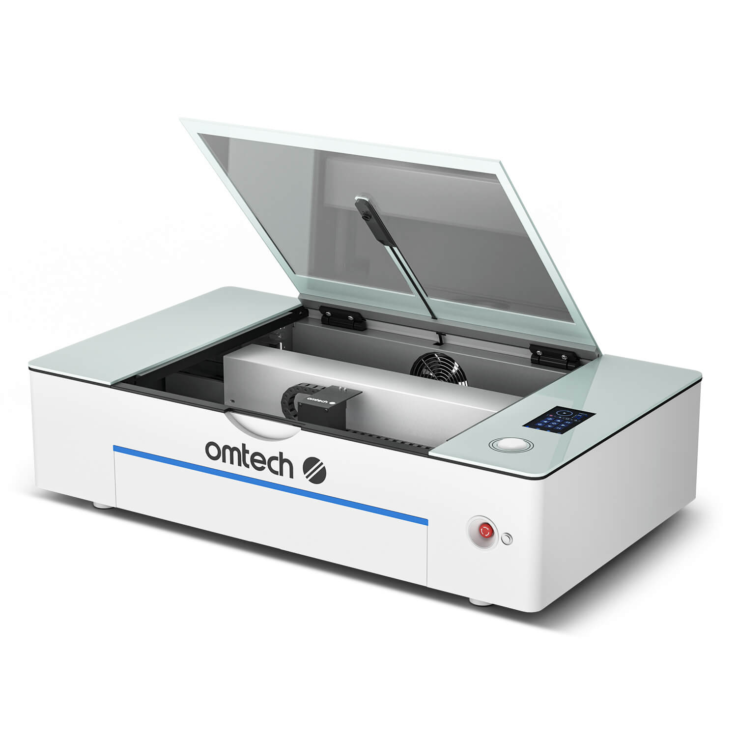 55W Desktop Laser Cutter mit 510x300mm Gravurfläche | Polar Plus CO2 Laser Graviermaschine & Cutter OMTech Laser   