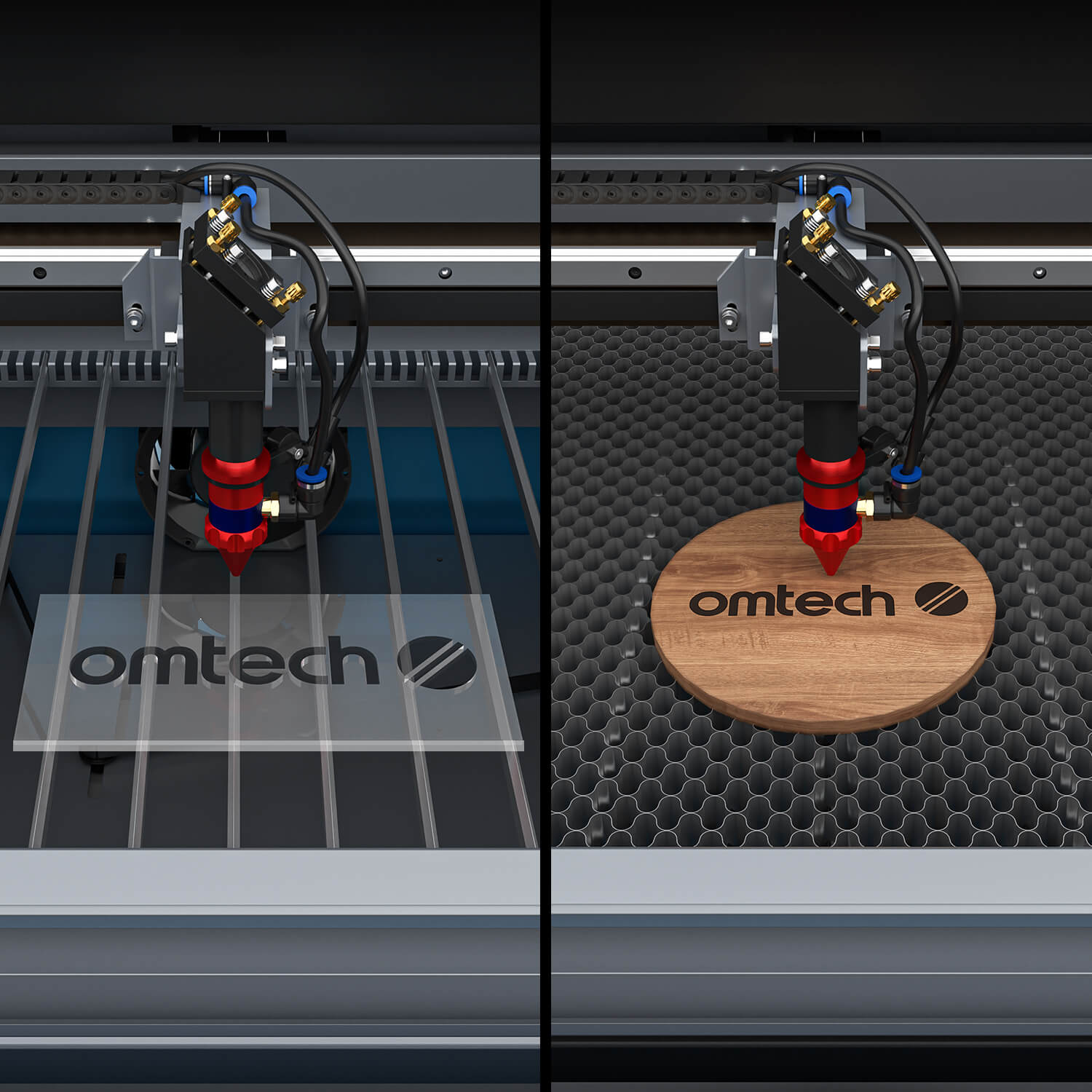 90W Lasercutter & Laser Graviermaschine mit 900x600mm Gravurfläche | Turbo-968 CO2 Laser Graviermaschine & Cutter OMTech Laser