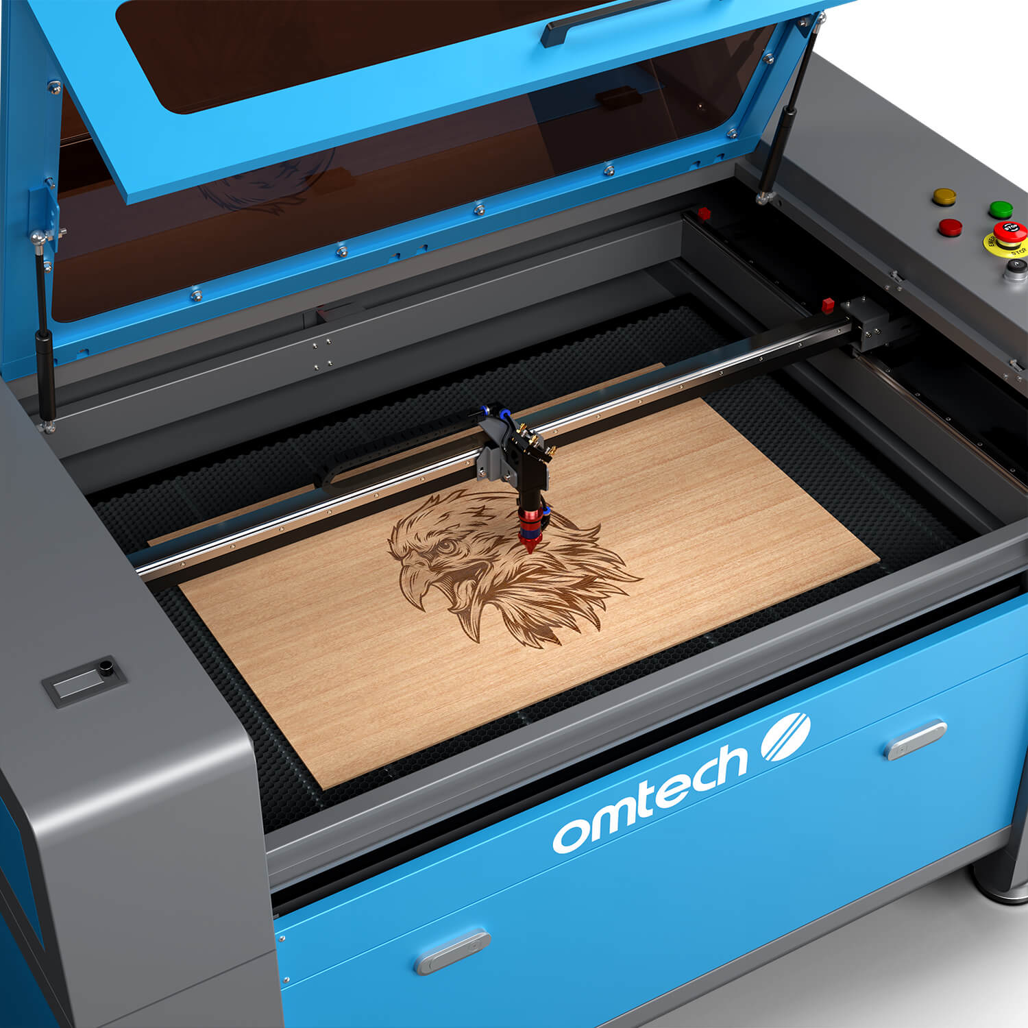 90W Lasercutter & Laser Graviermaschine mit 900x600mm Gravurfläche | Turbo-968 CO2 Laser Graviermaschine & Cutter OMTech Laser