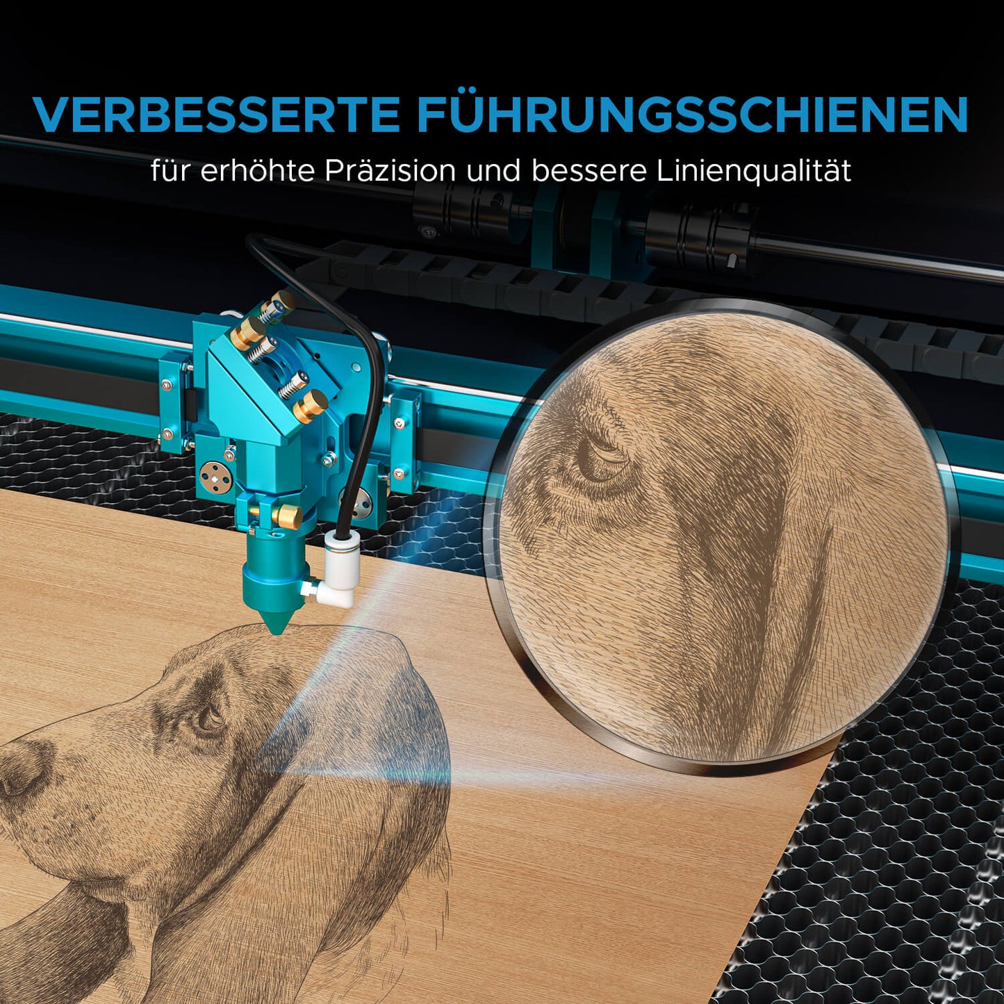 100W CO2 Laser Cutter & Graviermaschine mit 1000x600mm Gravurfläche | Pronto-45 CO2 Laser Graviermaschine & Cutter OMTech Laser