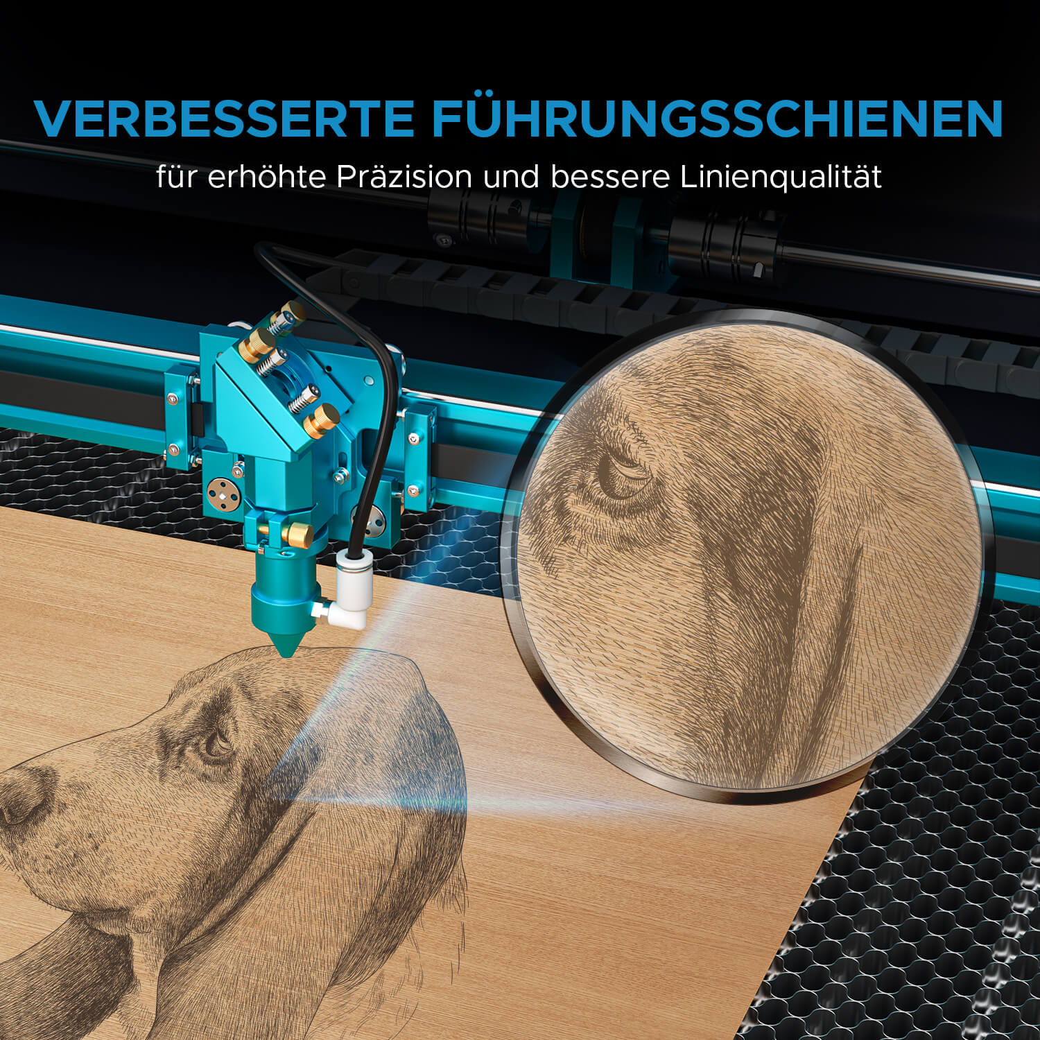 100W CO2 Laser Cutter & Graviermaschine mit 1000x600mm Gravurfläche | Pronto-45 CO2 Laser Graviermaschine & Cutter OMTech Laser